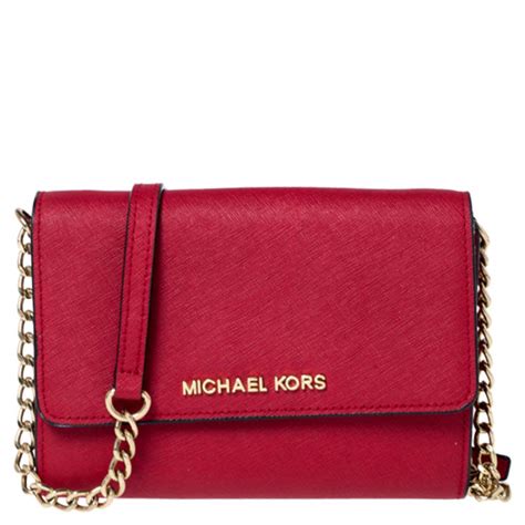 michael kors red crossbody mini purse posemark|Michael Kors large red handbags.